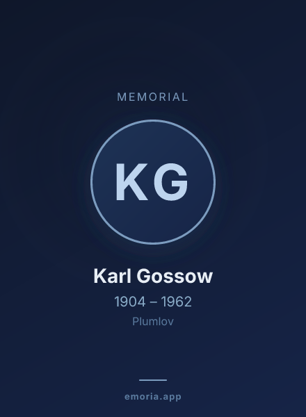 Memorial portrait of Karl Gossow