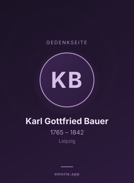 Gedenkportrait von Karl Gottfried Bauer