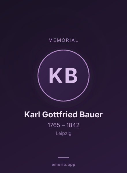 Memorial portrait of Karl Gottfried Bauer