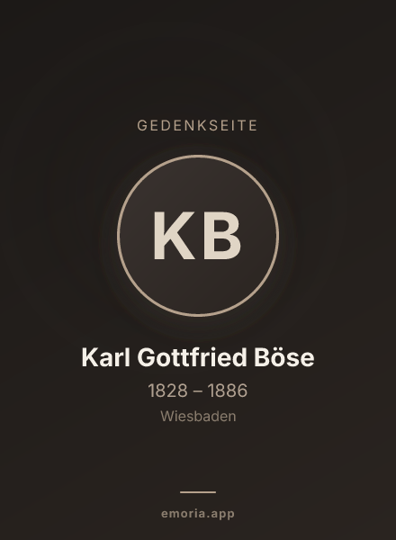 Gedenkportrait von Karl Gottfried Böse