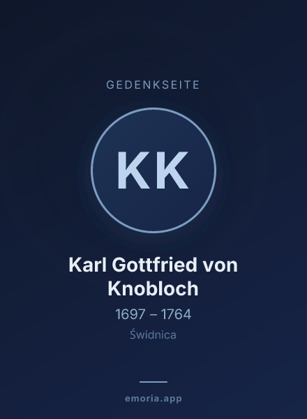 Gedenkportrait von Karl Gottfried von Knobloch