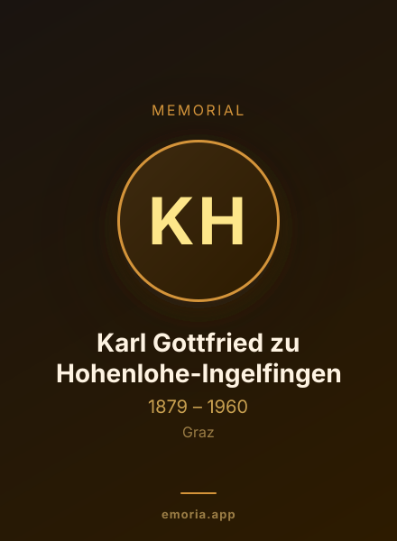Memorial portrait of Karl Gottfried zu Hohenlohe-Ingelfingen
