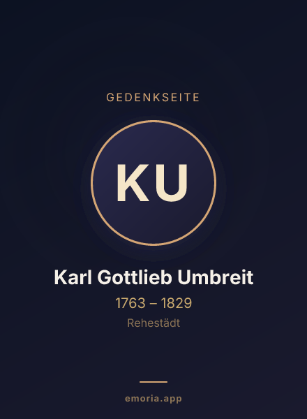 Gedenkportrait von Karl Gottlieb Umbreit
