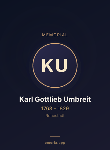 Memorial portrait of Karl Gottlieb Umbreit