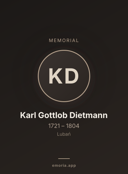 Memorial portrait of Karl Gottlob Dietmann