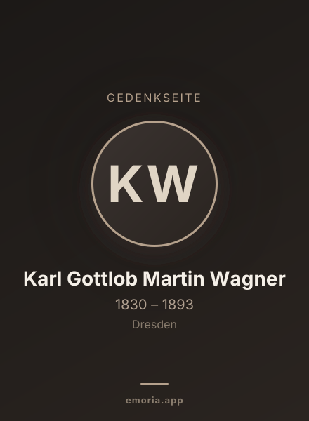 Gedenkportrait von Karl Gottlob Martin Wagner
