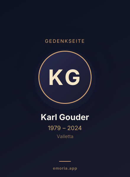 Gedenkportrait von Karl Gouder