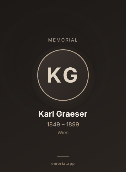 Memorial portrait of Karl Graeser