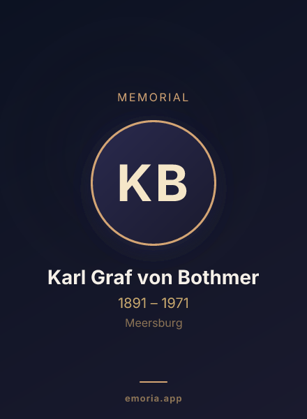 Memorial portrait of Karl Graf von Bothmer