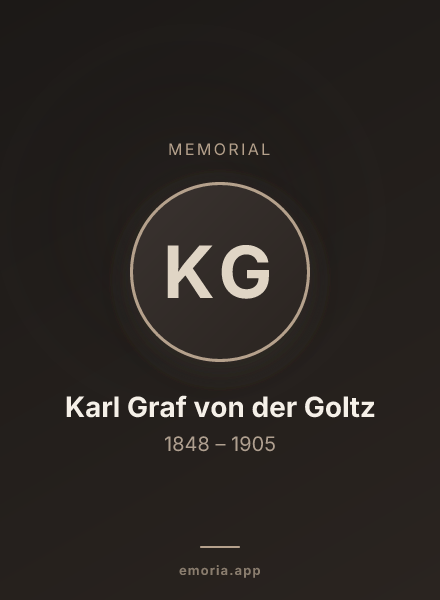 Memorial portrait of Karl Graf von der Goltz