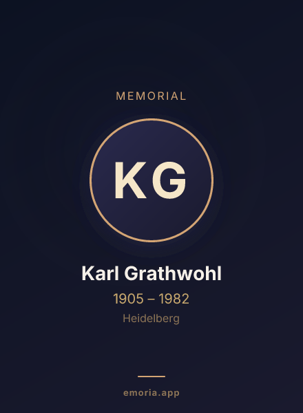 Memorial portrait of Karl Grathwohl
