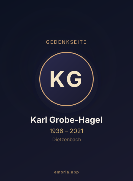 Gedenkportrait von Karl Grobe-Hagel