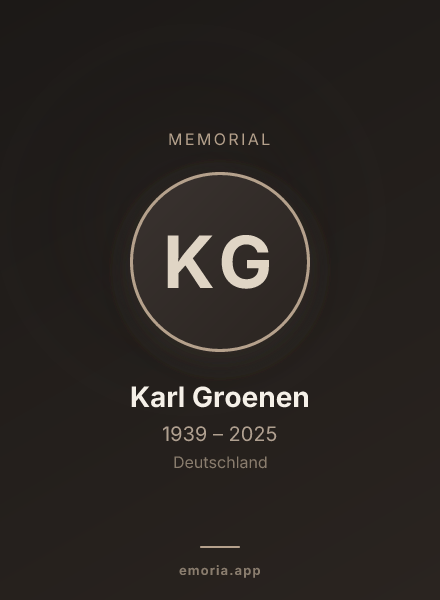 Memorial portrait of Karl Groenen