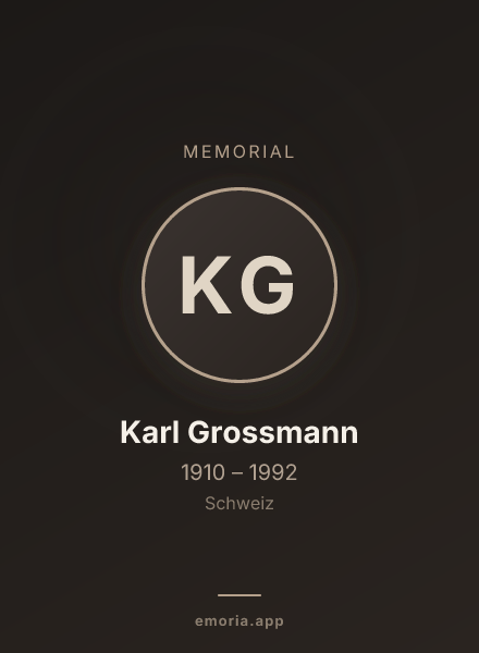 Memorial portrait of Karl Grossmann