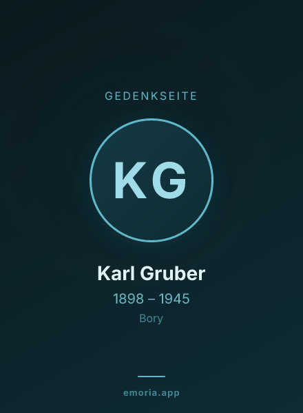 Gedenkportrait von Karl Gruber
