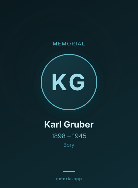 Memorial portrait of Karl Gruber