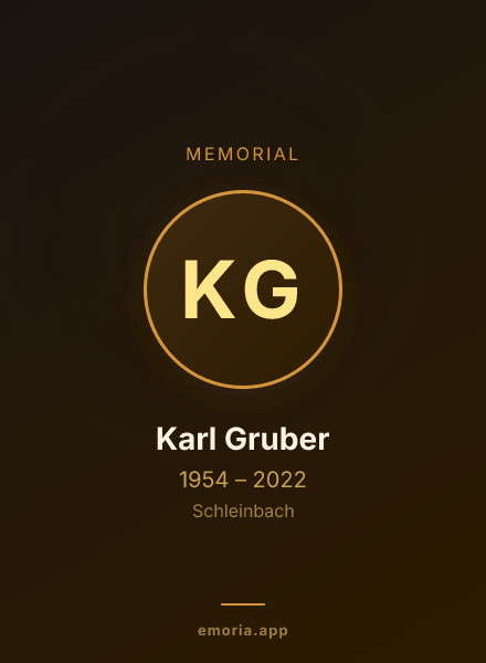 Memorial portrait of Karl Gruber
