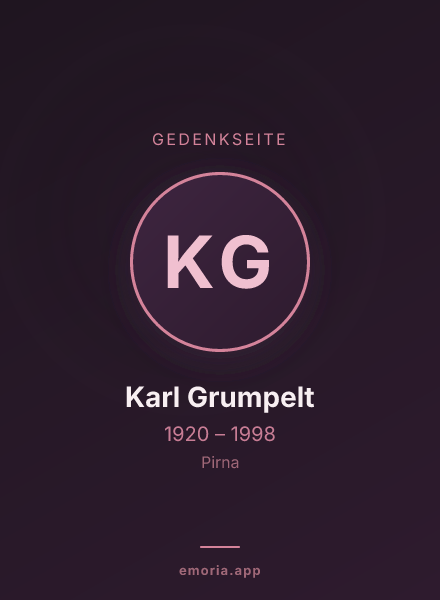 Gedenkportrait von Karl Grumpelt