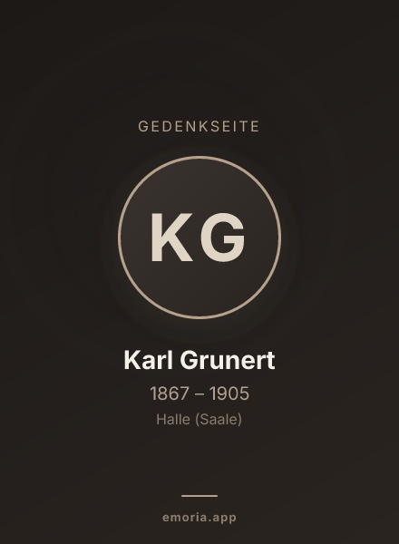 Gedenkportrait von Karl Grunert