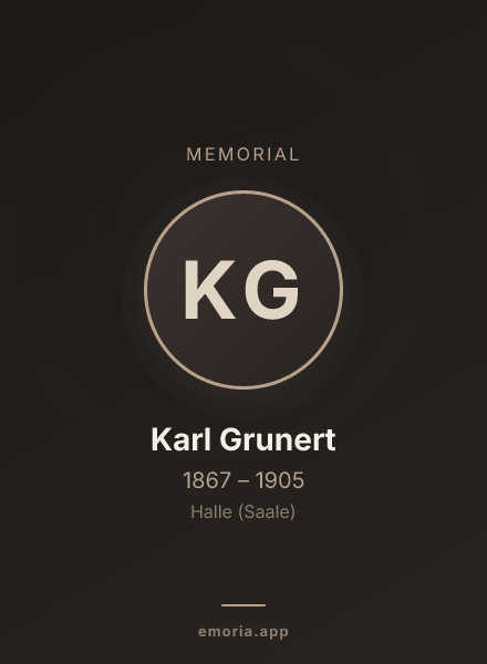 Memorial portrait of Karl Grunert