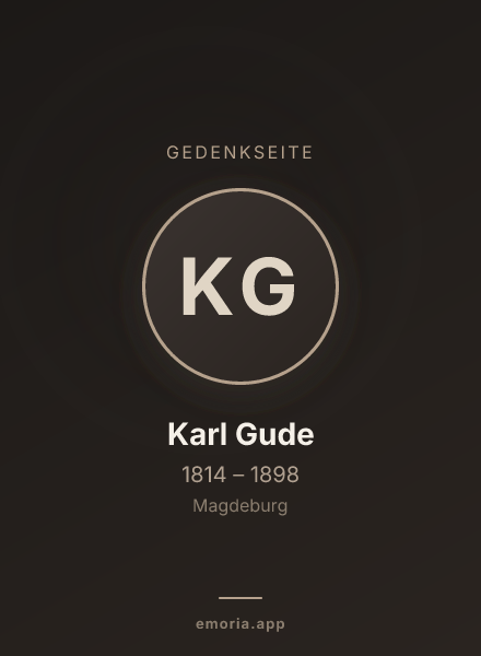 Gedenkportrait von Karl Gude