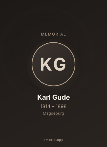 Memorial portrait of Karl Gude