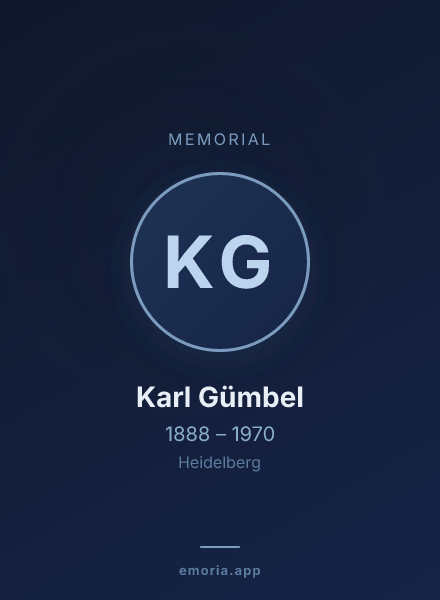 Memorial portrait of Karl Gümbel