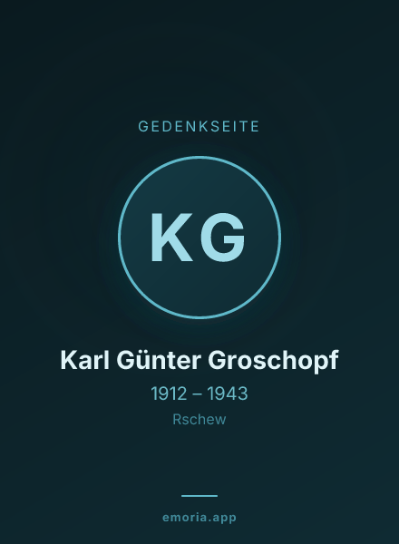 Gedenkportrait von Karl Günter Groschopf