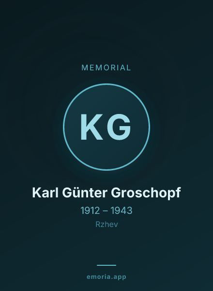 Memorial portrait of Karl Günter Groschopf