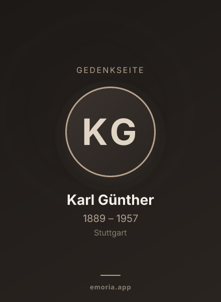 Gedenkportrait von Karl Günther