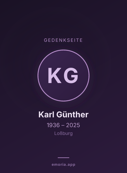 Gedenkportrait von Karl Günther