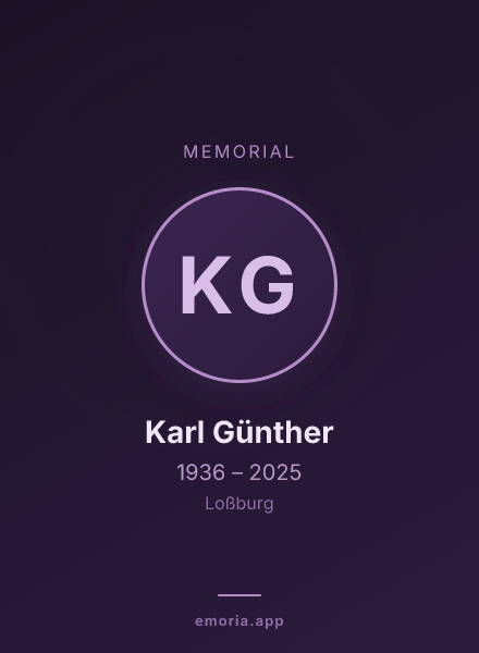 Memorial portrait of Karl Günther