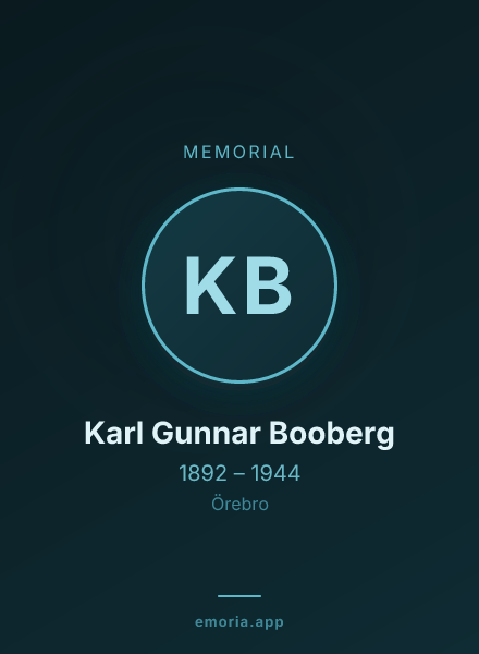 Memorial portrait of Karl Gunnar Booberg