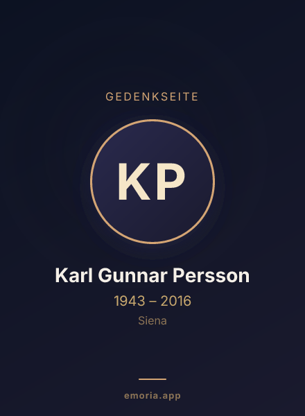Gedenkportrait von Karl Gunnar Persson