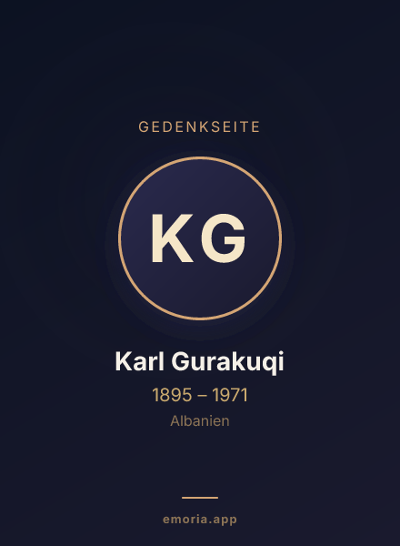 Gedenkportrait von Karl Gurakuqi