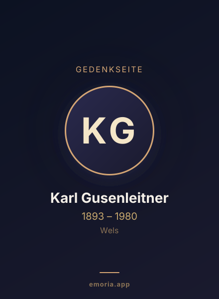 Gedenkportrait von Karl Gusenleitner