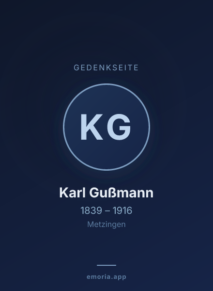 Gedenkportrait von Karl Gußmann