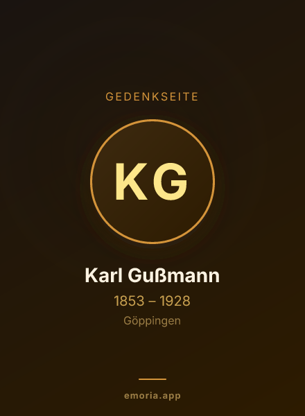 Gedenkportrait von Karl Gußmann