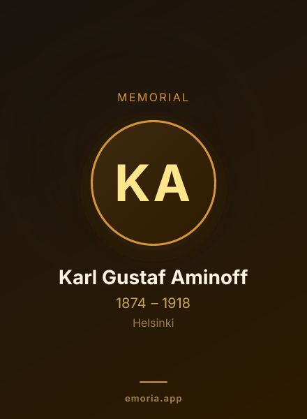 Memorial portrait of Karl Gustaf Aminoff