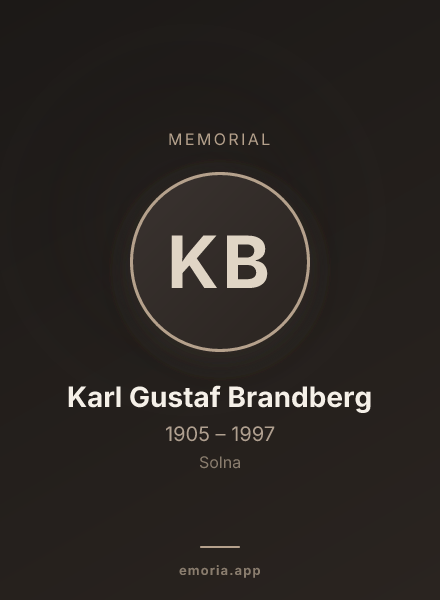 Memorial portrait of Karl Gustaf Brandberg