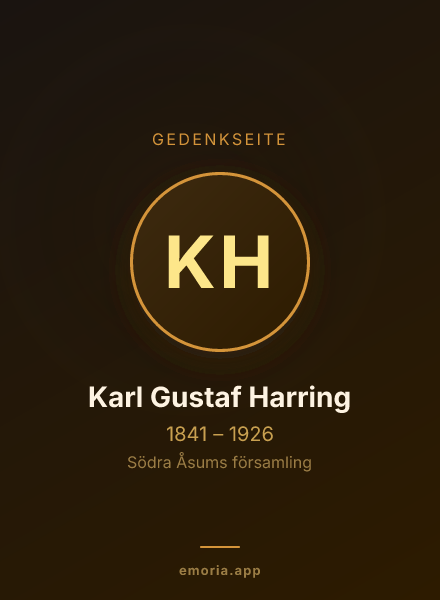 Gedenkportrait von Karl Gustaf Harring