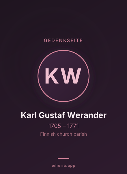 Gedenkportrait von Karl Gustaf Werander