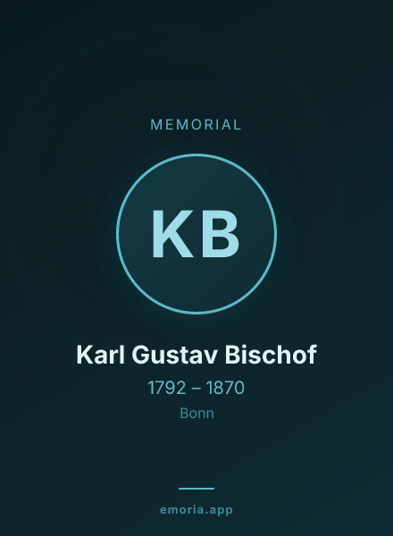 Memorial portrait of Karl Gustav Bischof
