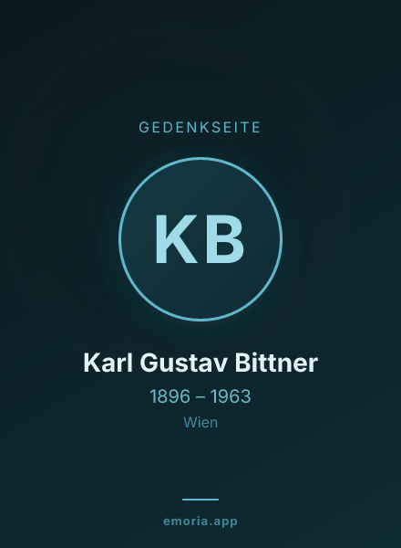 Gedenkportrait von Karl Gustav Bittner