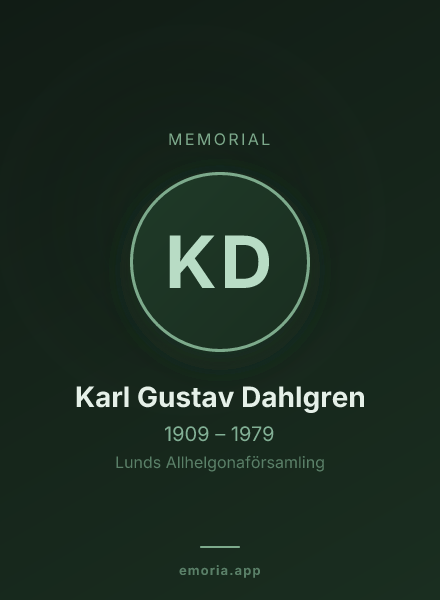 Memorial portrait of Karl Gustav Dahlgren