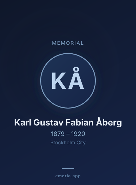 Memorial portrait of Karl Gustav Fabian Åberg