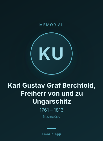 Memorial portrait of Karl Gustav Graf Berchtold, Freiherr von und zu Ungarschitz