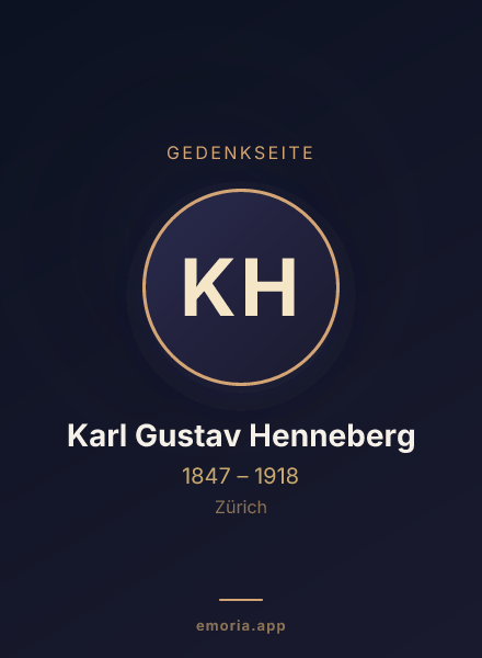 Gedenkportrait von Karl Gustav Henneberg
