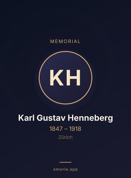 Memorial portrait of Karl Gustav Henneberg