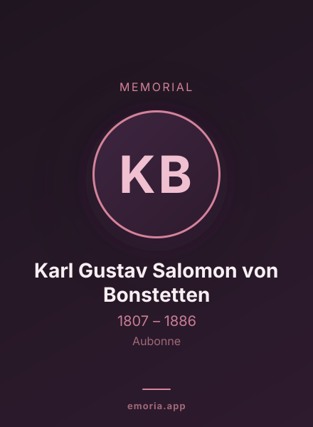 Memorial portrait of Karl Gustav Salomon von Bonstetten